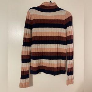 Madewell Striped Mock Neck Sweater, Size XS